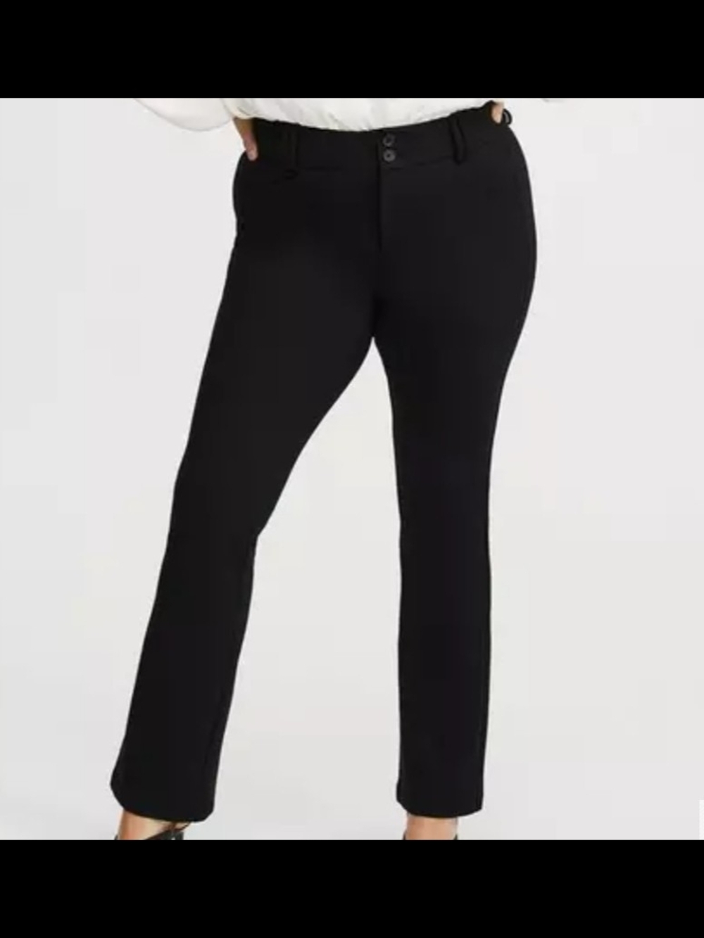 Studio By torrid Black Ponte Boot-Cut Dress Pants